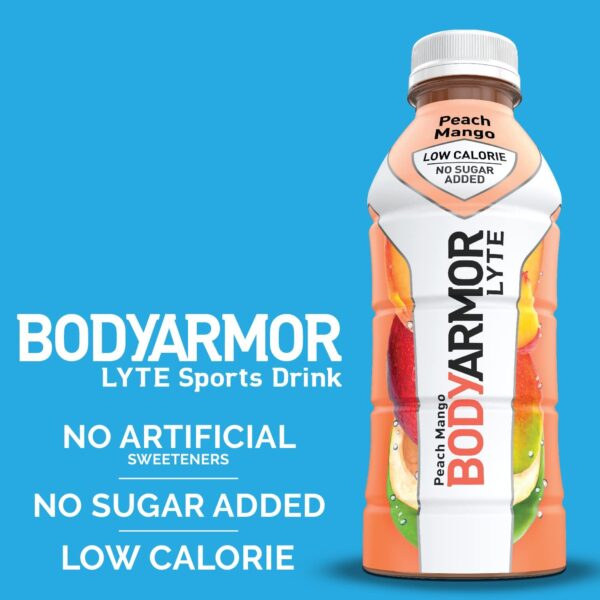 BODYARMOR LYTE Sports Drink Low-Calorie Sports Beverage, Peach Mango