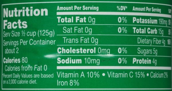 Del Monte Canned Fresh Cut Sweet Peas No Salt Added