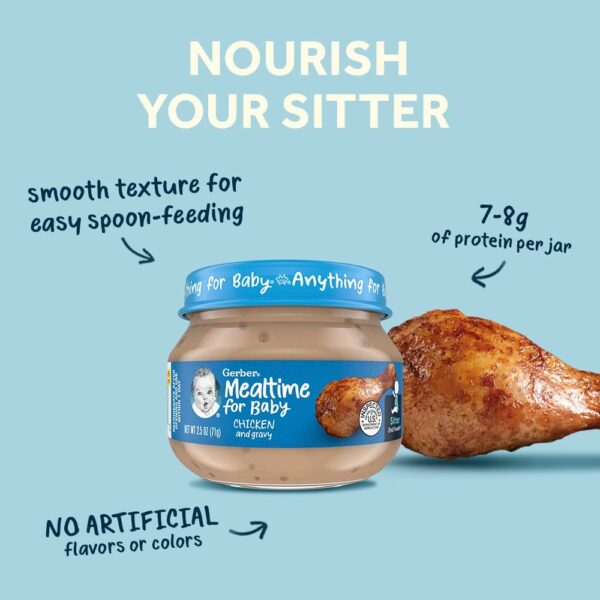 Gerber Baby Foods 2nd Foods Meat, Chicken & Gravy, Mealtime for Baby