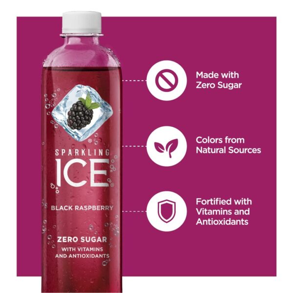 Sparkling ICE, Black Raspberry Sparkling Water, Zero Sugar Flavored Water