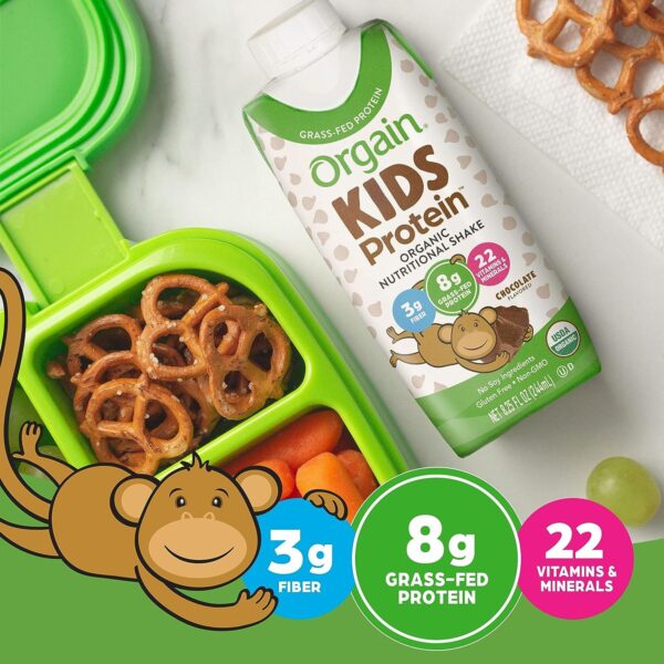 Orgain Organic Kids Nutritional Protein Shake, Chocolate - Kids Snacks