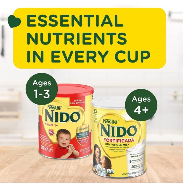 NIDO Kinder 1+ Toddler Powdered Milk – 56.3 Oz (3.52 LB)