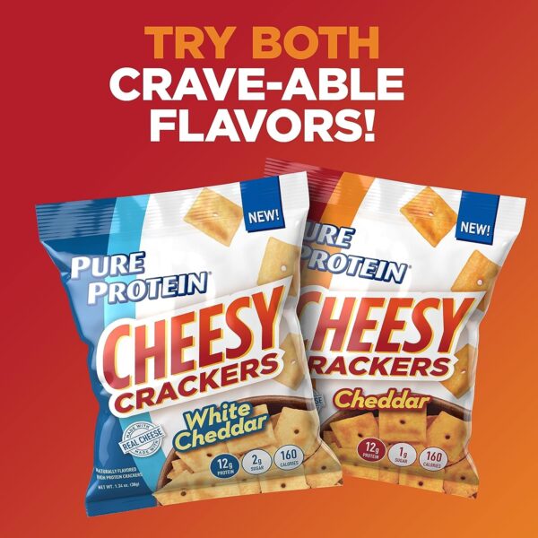 New Pure Proteins, Cheddar Cheese Crackers, Baked Snack Crackers